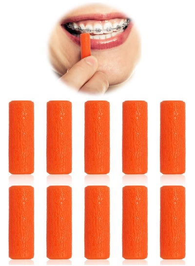 Buy ELECDON 10 Pieces Aligner Chewies for Aligner Chompers Aligner Trays Seater Chewies Aligner Seater Chewies for Invisalign Aligners Mint Scent Free Carry Case for Travel and Storage (Orange) in Saudi Arabia