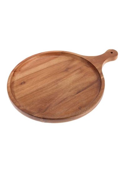 Buy Round Wooden Food Tray 40 x 30 x 2 cm in UAE