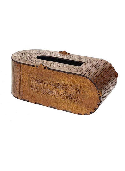 Buy Pompeii Tissue Box, Brown, Wood, Laser Cut And Manual Assembly in Egypt