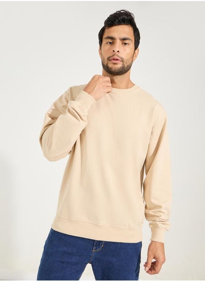 Buy Relaxed Fit Cotton Terry Sweatshirt in Saudi Arabia