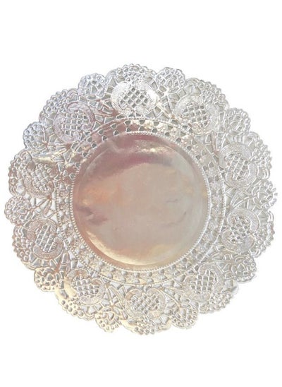 Buy 72-Piece Doilies Paper Silver 25cm in Saudi Arabia