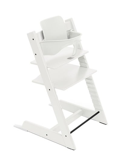 Buy Tripp Trapp Chair White Plus Free Babyset Bundle in UAE