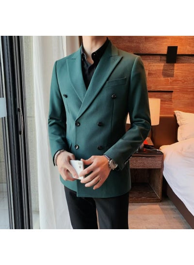 Buy 2024 Korean Mens Casual Suit JacketGreen Green in Saudi Arabia