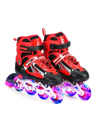 اشتري Adjustable Illuminating Inline Skates With Light Up Wheels S في السعودية