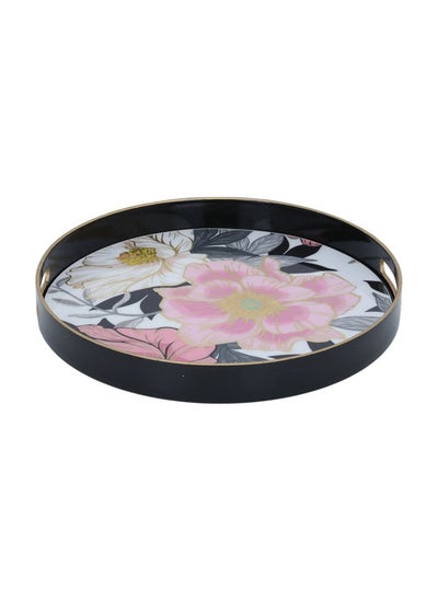 Buy Round Pink Acrylic Serving Tray in Saudi Arabia