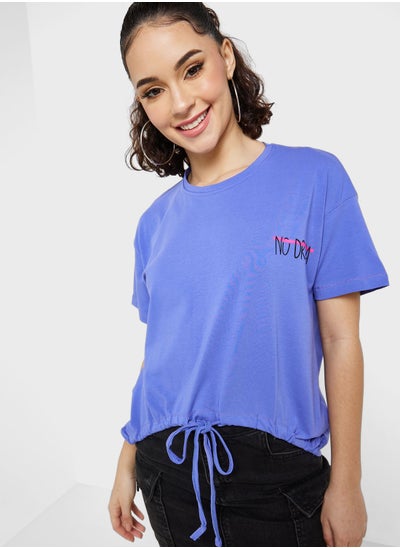 Buy Waist Tie Up Detail T-shirt in Saudi Arabia