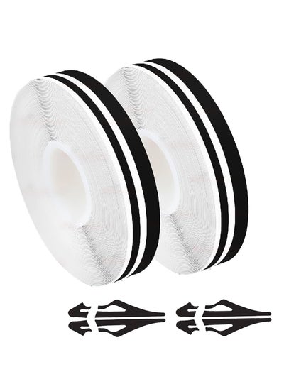 اشتري Car Pinstriping Tape  Vinyl Pin Striping Decals DIY Stickers Glossy, 2pack Stripe Decals Car Stickers for Motorcycle Home Door Musical Instrument 32Ft, 9.8m, Black في السعودية