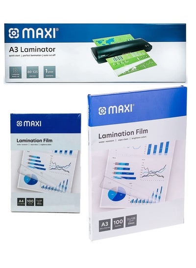 Buy A3 Size Laminator With A Pack of A4 and A3 Lamination Pouches in UAE