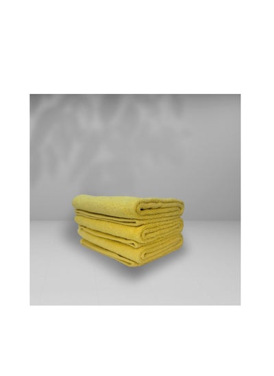 Buy Towel 100% Cotton From Hammam Home 50*100 Color Yellow in Egypt