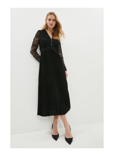 Buy Skinny Sleeve Pleat Skirt Two In One Dress in UAE