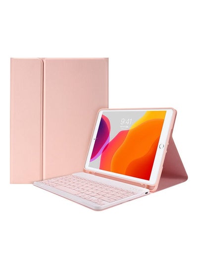 Buy Detachable BT Keyboard Case and Elastic Pen Slot Pink in Saudi Arabia