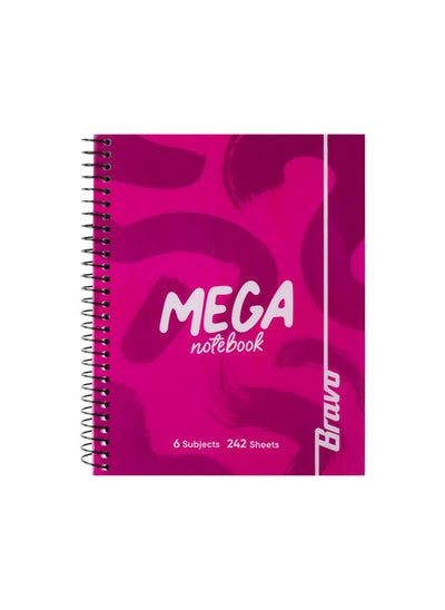 Buy New Mega Notebook Large - 6 Subjects - Pink in Egypt