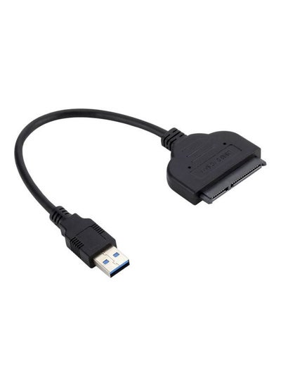 Buy USB 3.0 To SATA 22 Pin Adapter Cable Black in UAE