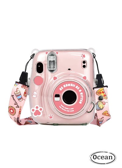 Buy Hard Case For Fujifilm Instax Mini 11 Instant Camera With Adjustable Strap Clear in Saudi Arabia