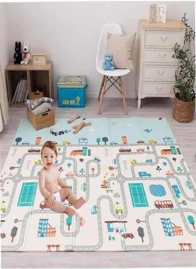 Buy Kids Play Mat Foldable Soft Waterproof Large Mats Double Side Soft Baby Play Crawl Floor Mat in UAE