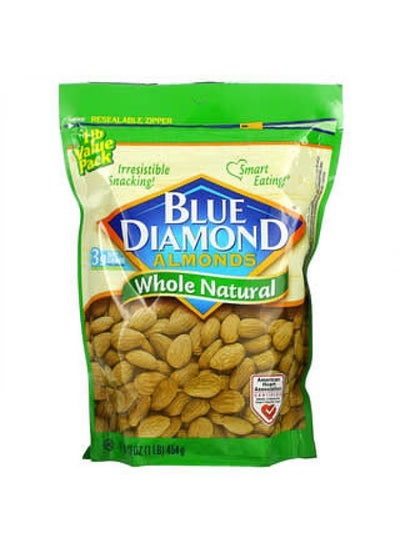 اشتري Blue Diamond, Almonds, Whole Natural, 16 oz (454 g) في الامارات