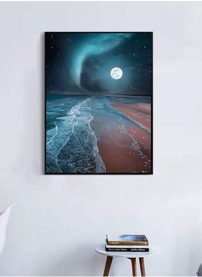 اشتري Moonlight Diamond Painting Kits for Adults, Night Landscape Diamond Art Kits Full Drill Diamond Dots Paint with Diamonds Gem Arts and Crafts for Beginner Kids Home Wall Decor 30x40cm في السعودية