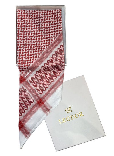 Buy Legdor Casual Shemagh Red And White Excellent Material in Saudi Arabia
