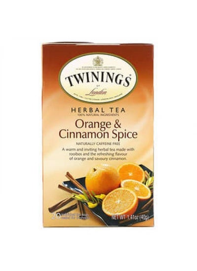 Buy Twinings, Herbal Tea, Orange & Cinnamon Spice, Caffeine Free, 20 Tea Bags, 1.41 oz (40 g) in UAE