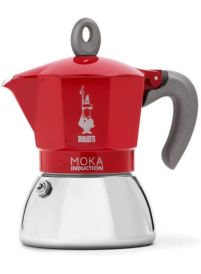 Buy Moka Induction Red 4 Cups Tazze 6944 in UAE