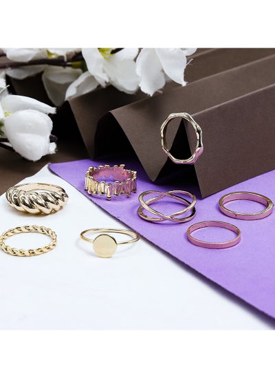 Buy Set Of Rings Rings - Fluffy Women's Accessories-Gold in Egypt