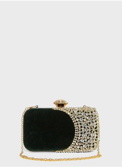 Buy Pearl Detail Box Clutch Bag in Saudi Arabia