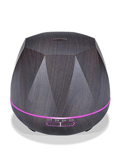 Buy 550ml Air Humidifier Essential Oil Diffuser Dark Wood Grain Ultrasonic Aroma LED Lamp Aromatherapy Electric Aroma Diffuser Mist Maker for Home, Office, Bedroom in UAE