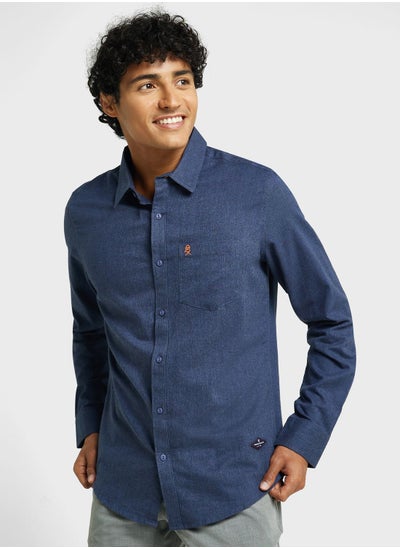 Buy Thomas Scott Men Classic Slim Fit Flannel Casual Shirt in UAE