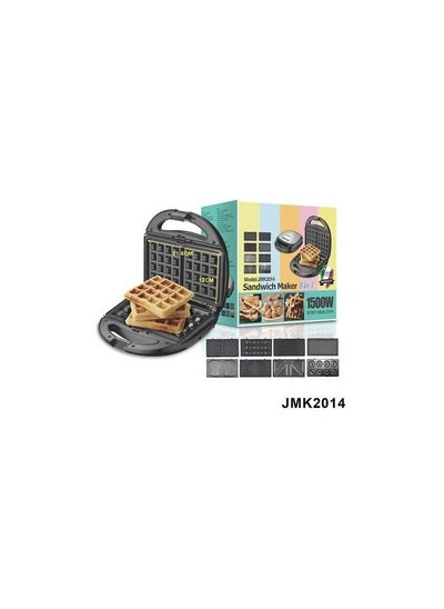 Buy 8 in 1 Multifunctional Sandwich Maker, 16 Plates, 1500 Watt, Black - JMK2014 in Egypt