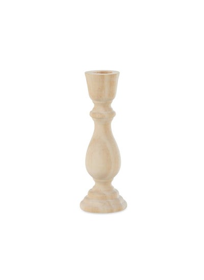 Buy Walton Taper Candle Holder 6X17cm - Natural in UAE