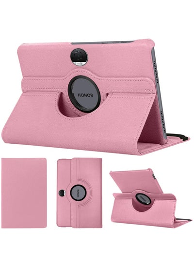 Buy Case Compatible with Honor Pad 9 12.1 Inch Tablet, PU Leather Case 360° Rotatable Multi-Angle Protection Stand Protective Case for Honor Pad 9 (Pink) in UAE