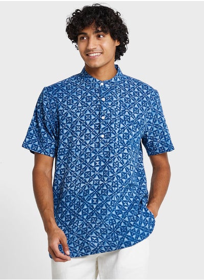 Buy Printed Mid Placket Shirt in UAE