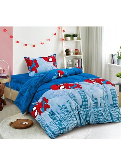 Buy 3-piece winter comforter set with fluffy filling/soft fur/Single Size in Saudi Arabia