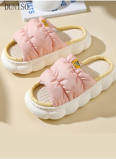 اشتري Slippers for Women Memory Foam House Bedroom Slippers with Thick Sole Non-Slip Soft Slippers Open Toe Women's Bath Slipper House Sandals for Indoor & Outdoor في السعودية