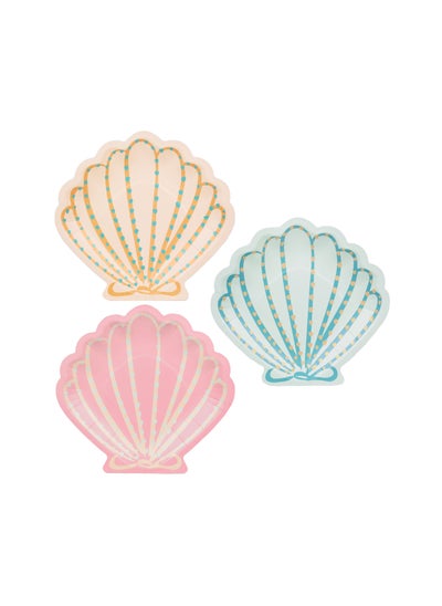 Buy Make Waves, Shell Shaped Plate, 12Pk in UAE