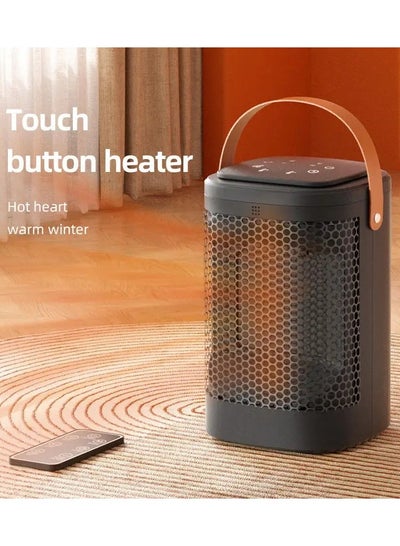 اشتري Electric Fan Heater , Electric Space Heater PTC 750W/1500W Quick Heat Winter Indoor Intelligent Energy-saving Heater With Timer Remote For Indoor Use , UK plug في السعودية