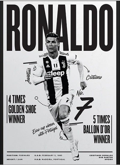 Buy Cristiano Ronaldo Juventus Football Poster With Frame in Saudi Arabia