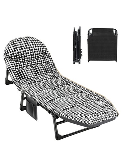 Buy Folding single bed office lounge chair lunch break bed easy and portable care portable folding beach chair in UAE