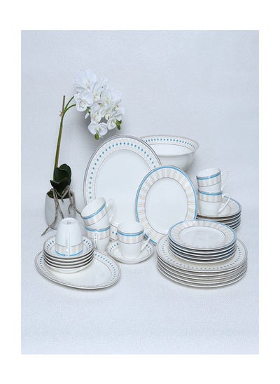 Buy Bettett 32-Piece Dinner Set, White in UAE