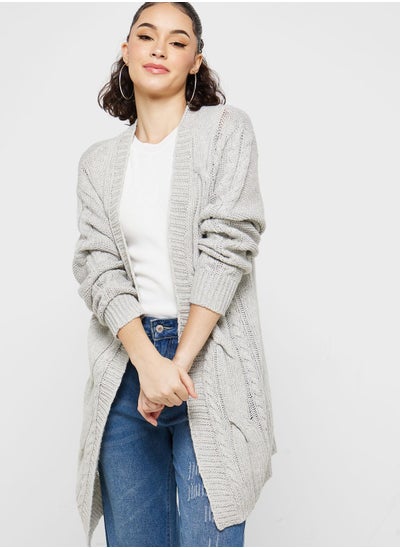 Buy Cable Knit Longline Cardigan in UAE