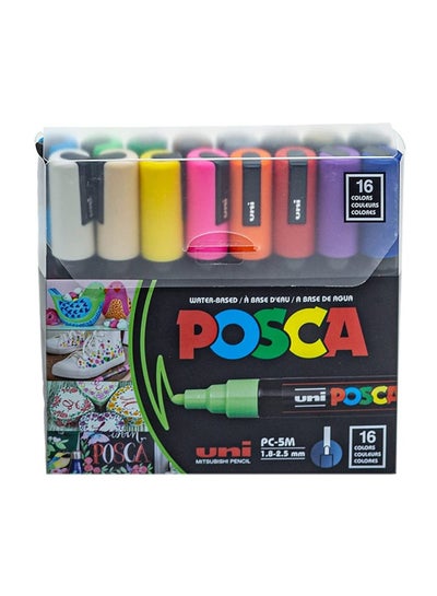 Buy 16-Piece Paint Marker Art Pens Water Based Permanent Paint Marker 1.8-2.5mm in Saudi Arabia