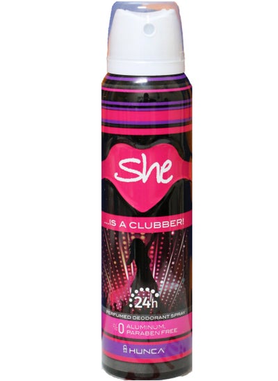 Buy She Deodorant Spray Is A Clubber For Women - 150 Ml in Egypt