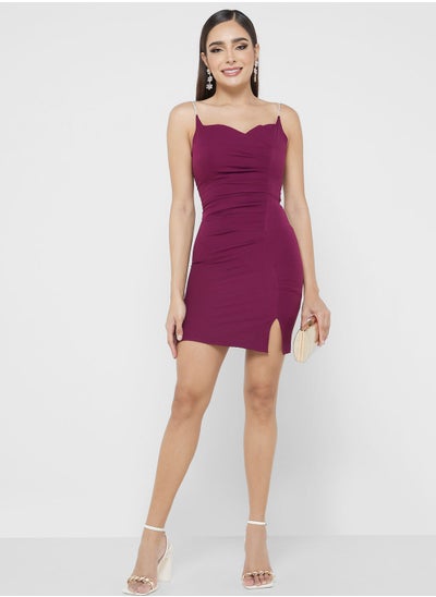 Buy Crystal Strap Bodycon Dress in UAE