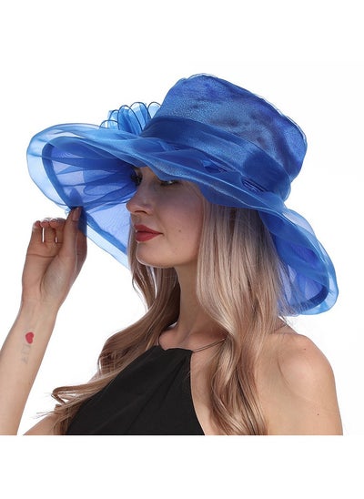 Buy New Organza Large Brim Sunvisor Hat Foldable UV Resistant Beach Hat in UAE