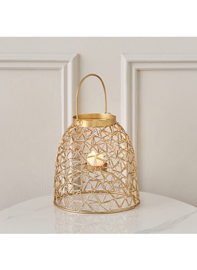 Buy Helix Metal Wired Lantern with Candle Holder 20 x 32 x 20 cm in Saudi Arabia