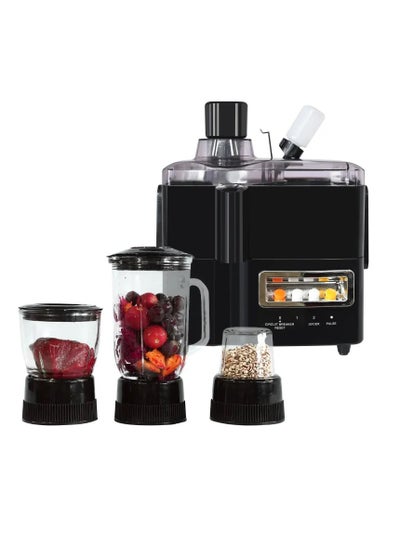 Buy Denx 4-in-1 Food Processor 800 Watts With Plastic Bowl And Stainless Steel Cutting Blades - Black in Saudi Arabia