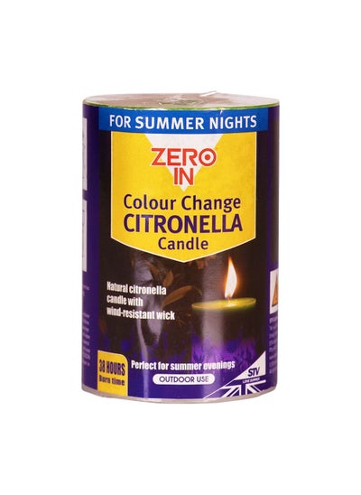 Buy Zero In Citronella Colour Change Pillar Candle in UAE