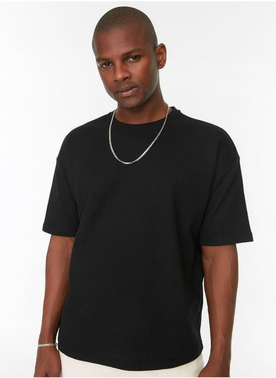 اشتري Black Oversize Crew Neck Short Sleeve T-shirt TMNSS22TS00049 في مصر