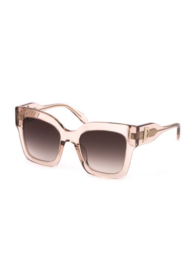 اشتري Women's Square Shape  Acetate Sunglasses SJC019V5209AH - Lens Size: 52 Mm - Shiny Transp.Pink في الامارات