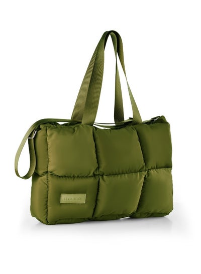 Buy Large capacity waterproof soft quilted shoulder bag and hand bag for women - Oily in Egypt